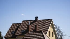 Brown Corrugated Metal Profile Roof